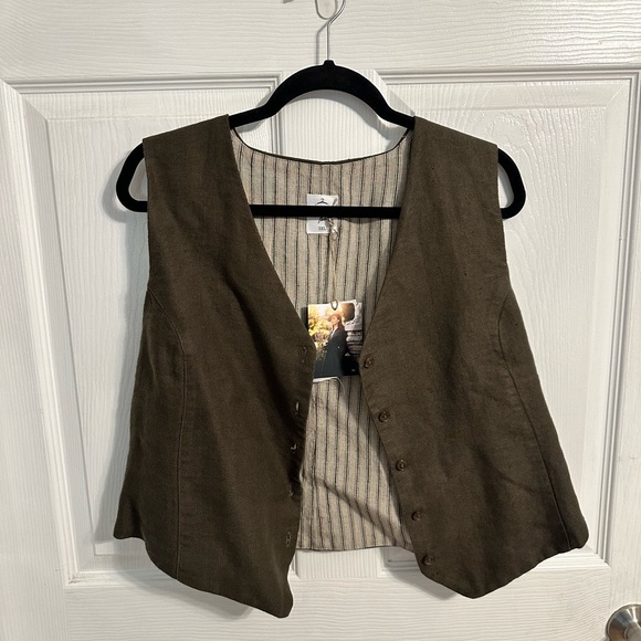Sondeflor Pine Herringbone Vest NWT - Picture 4 of 6
